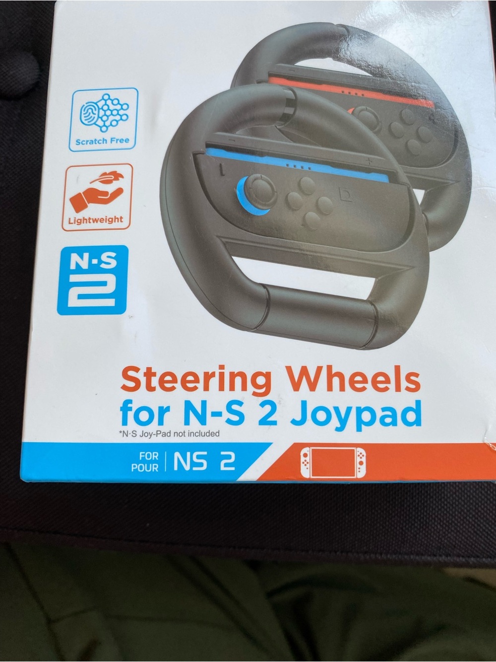 Steering Wheels for N-S 2 Joypad - Black with Blue & Red Accents